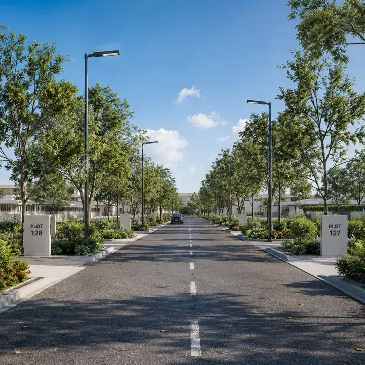Prestige Gardenia Estate Phase 2 tree-lined internal avenue with landscaped streets Prestige Gardenia Estate Phase 2 tree-lined internal avenue with landscaped streets